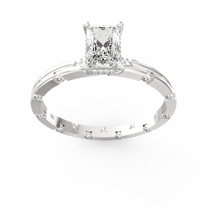 Elegant Emerald Cut Diamond Proposal Ring