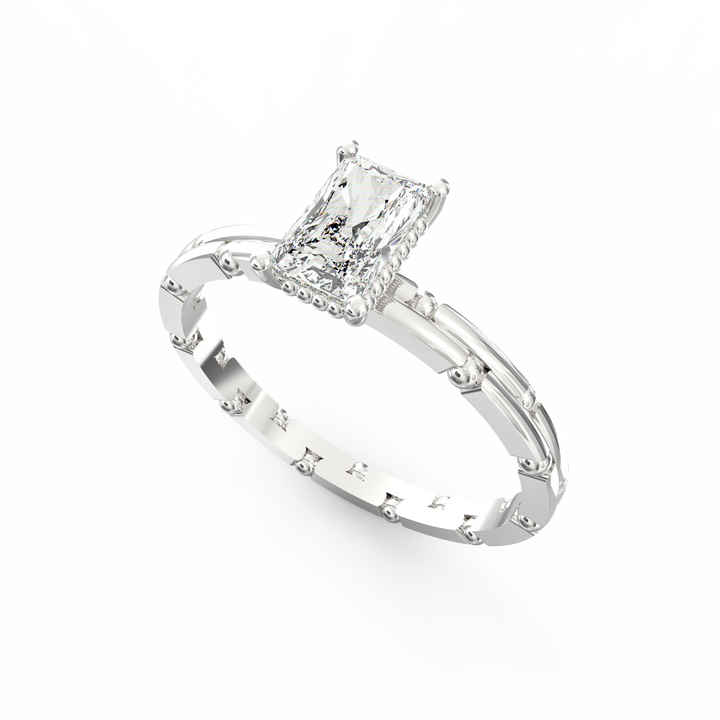 Elegant Emerald Cut Diamond Proposal Ring
