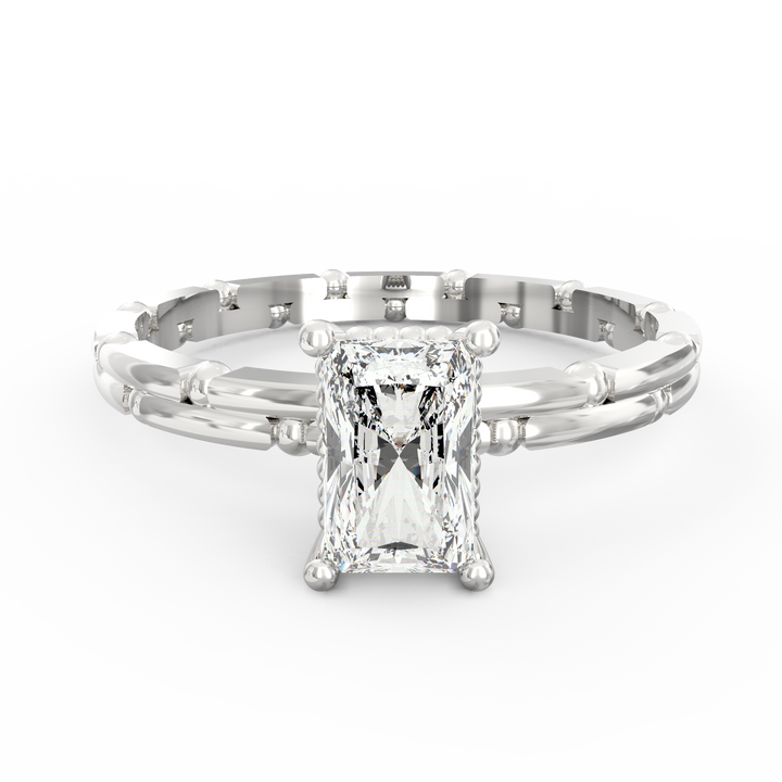 Elegant Emerald Cut Diamond Proposal Ring
