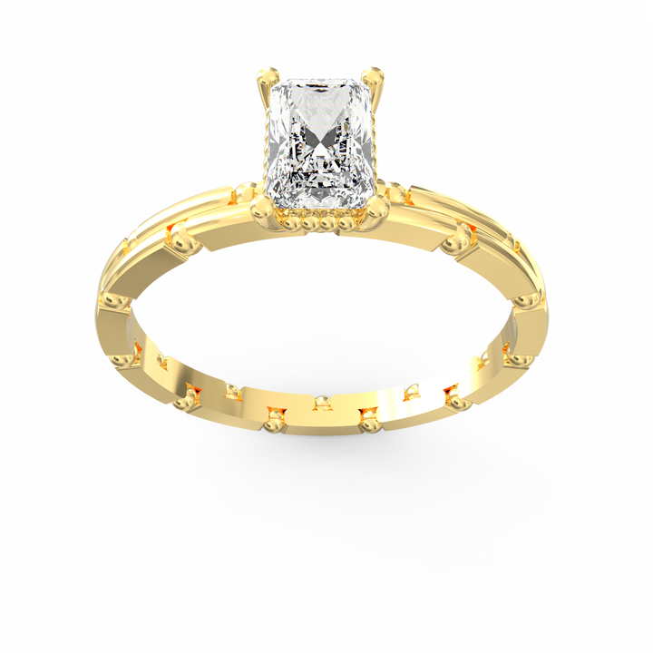 Elegant Emerald Cut Diamond Proposal Ring