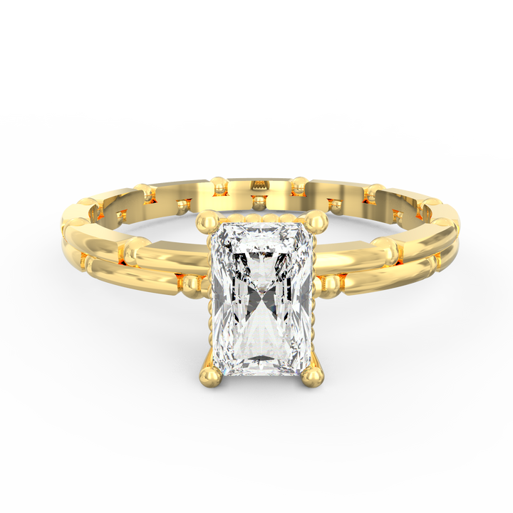 Elegant Emerald Cut Diamond Proposal Ring