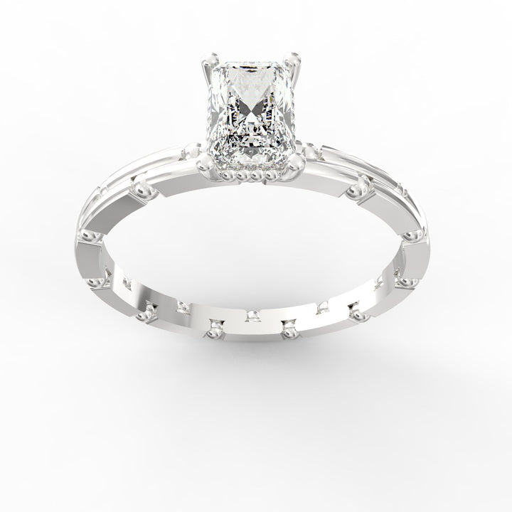 Emerald Cut Diamond Proposal Ring