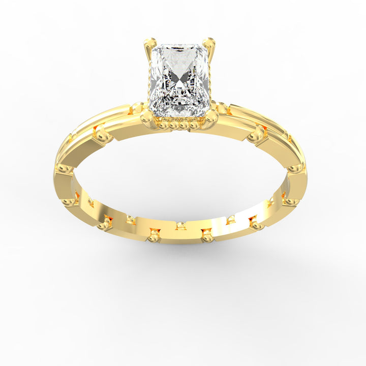 Emerald Cut Diamond Proposal Ring