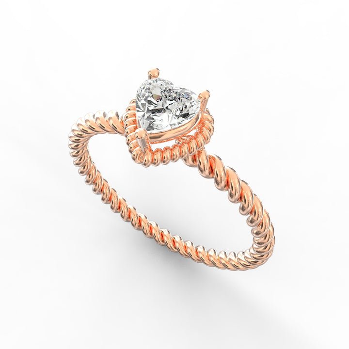 Heart Diamond Proposal Ring