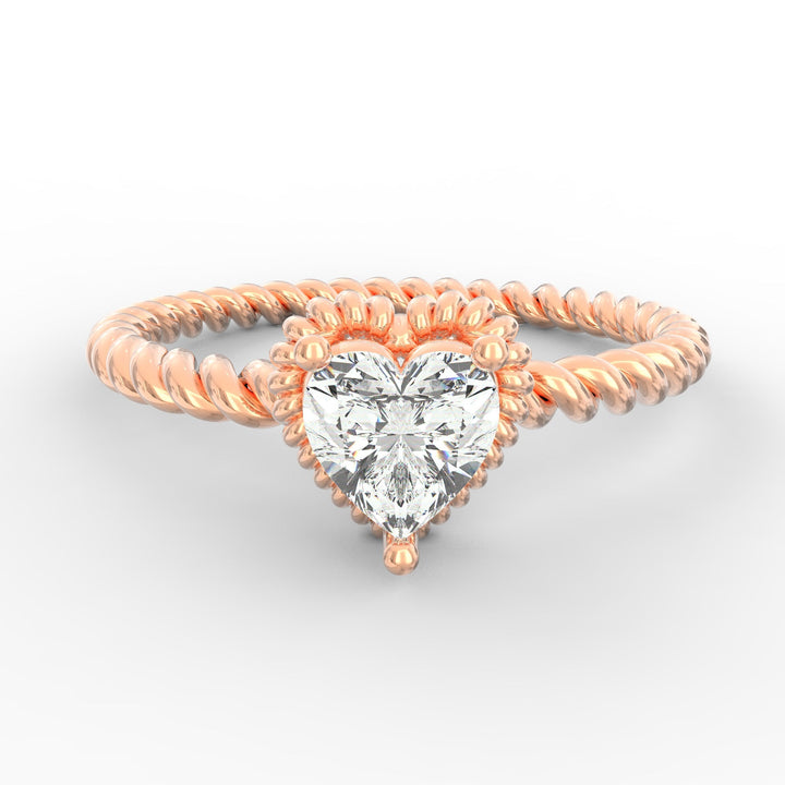 Heart Diamond Proposal Ring