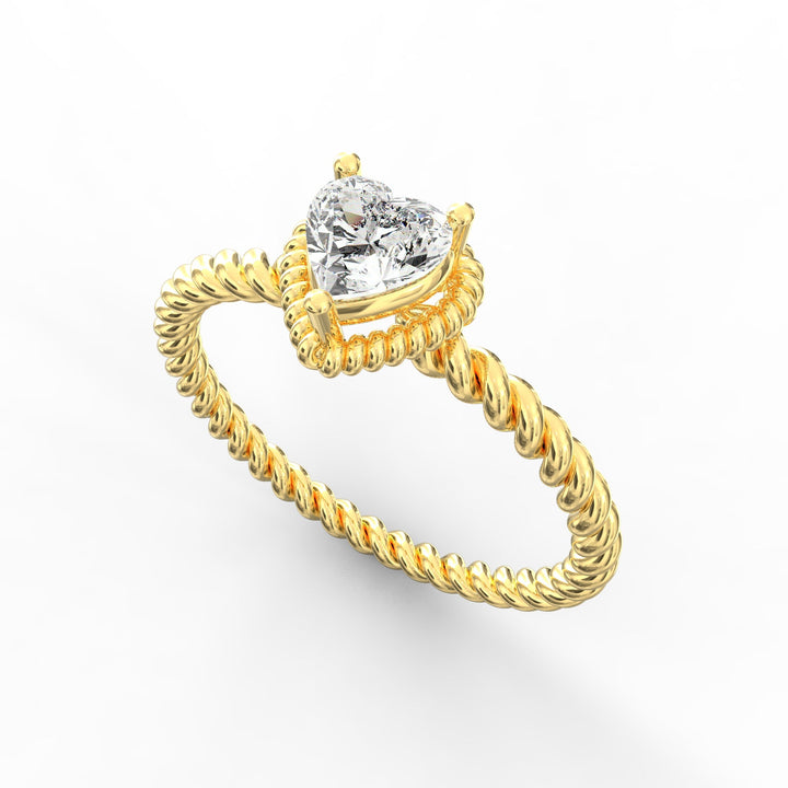 Heart Diamond Proposal Ring