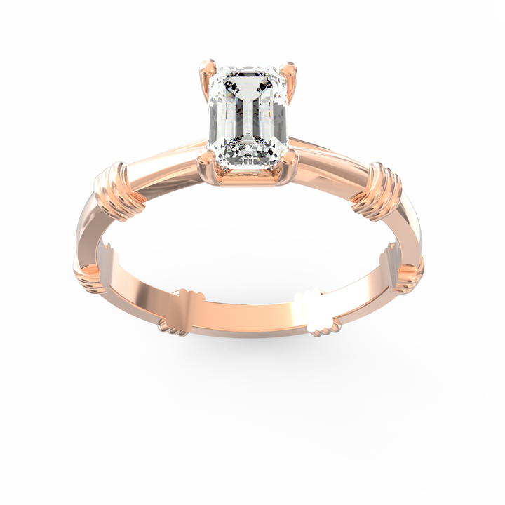 Radiant Majesty Emerald Cut Diamond Proposal Ring