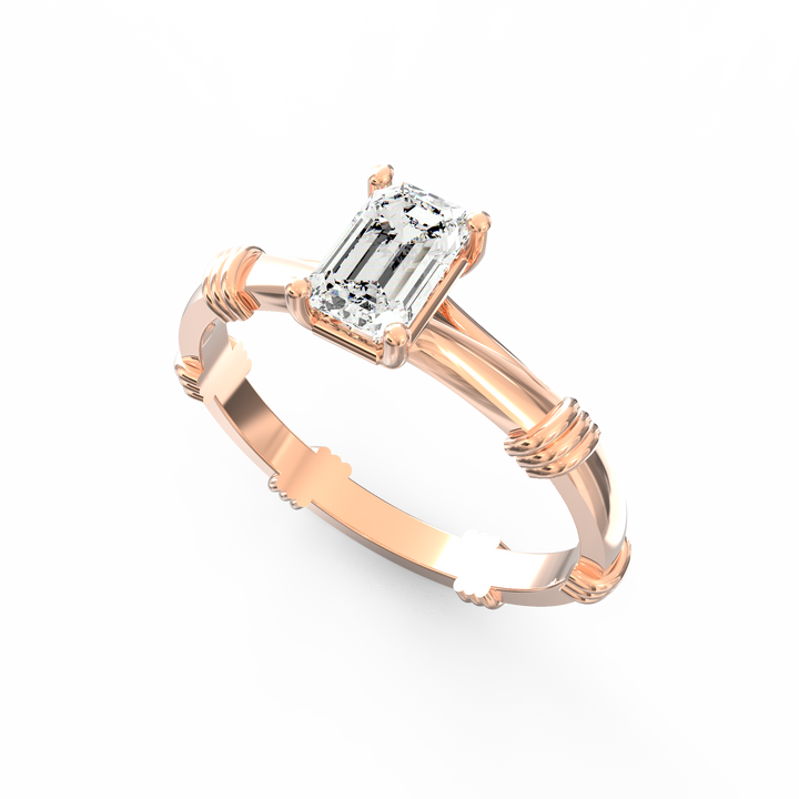 Radiant Majesty Emerald Cut Diamond Proposal Ring