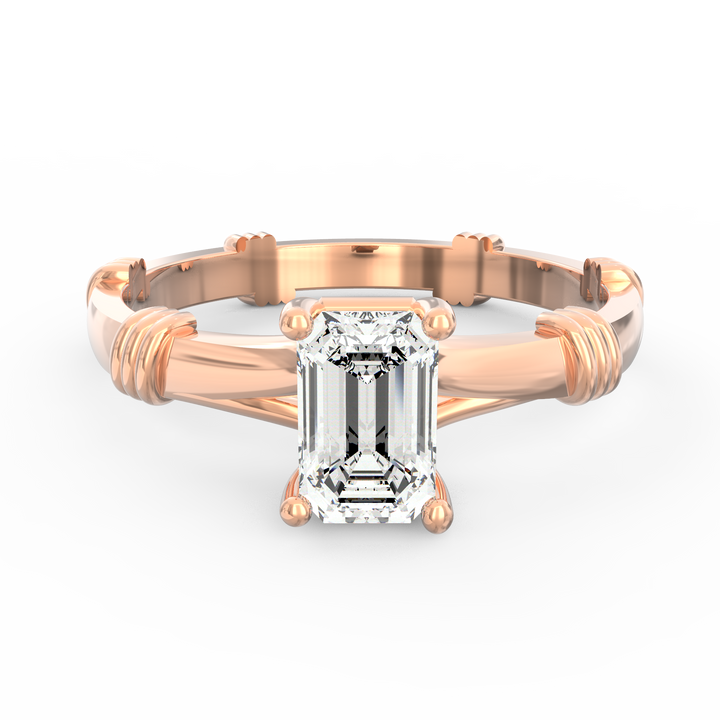 Radiant Majesty Emerald Cut Diamond Proposal Ring