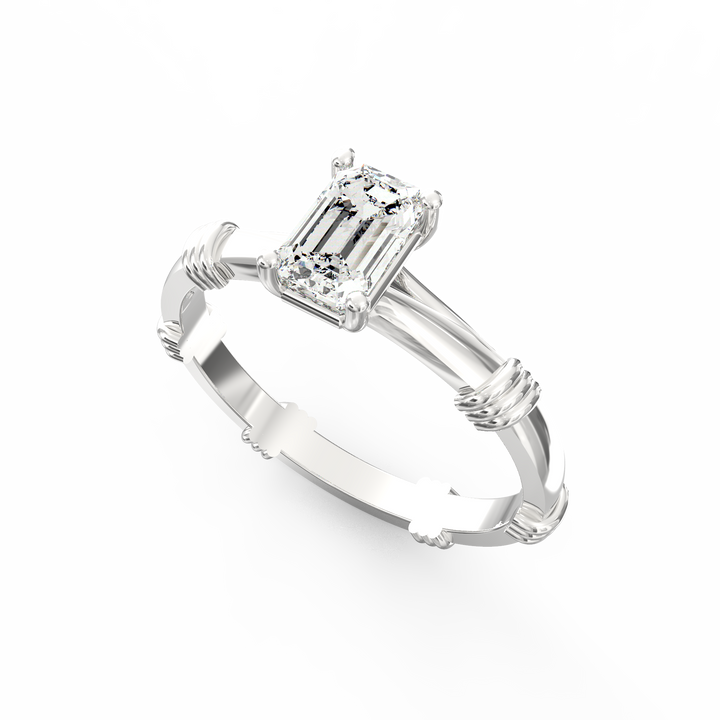 Radiant Majesty Emerald Cut Diamond Proposal Ring