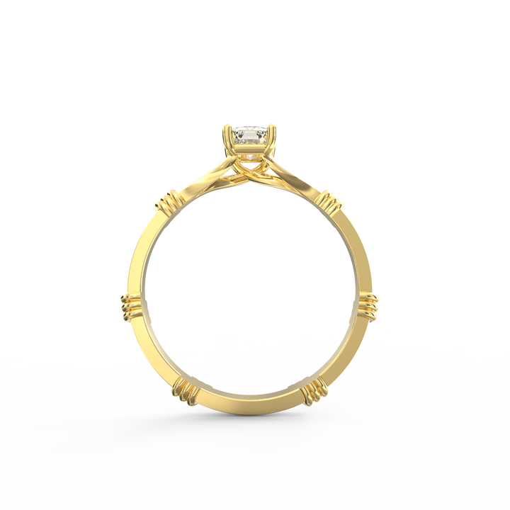 Radiant Majesty Emerald Cut Diamond Proposal Ring
