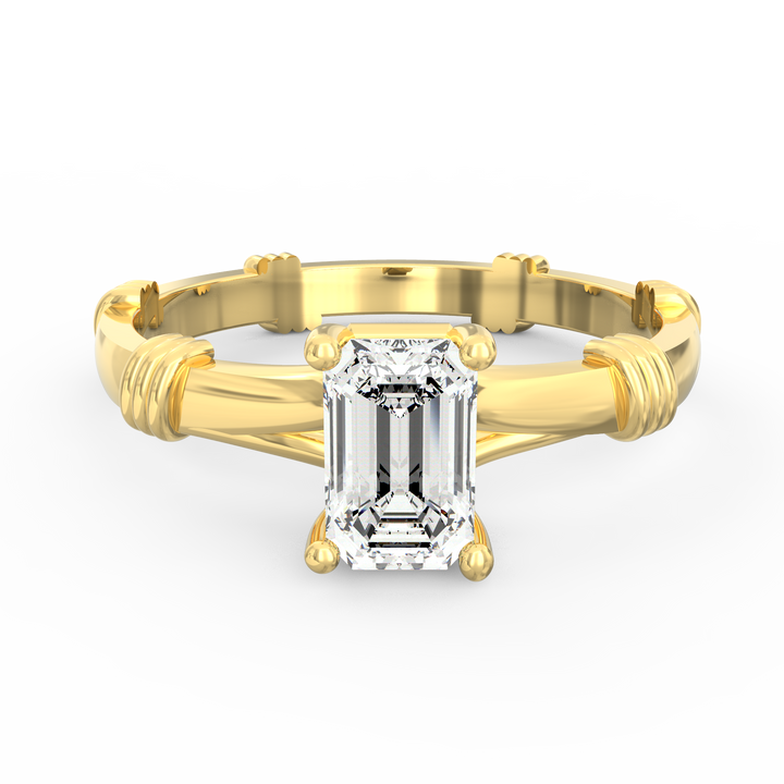 Radiant Majesty Emerald Cut Diamond Proposal Ring