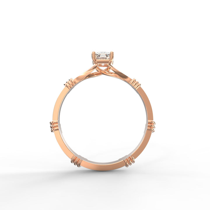 Emerald Cut Diamond Proposal Ring