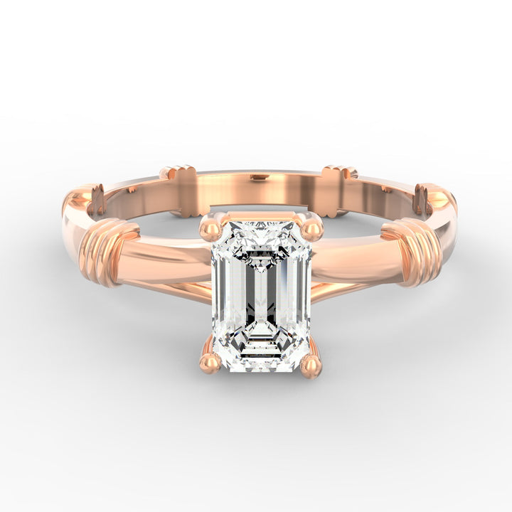 Emerald Cut Diamond Proposal Ring