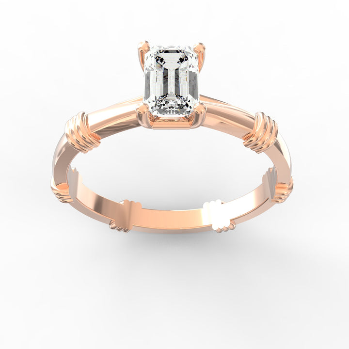 Emerald Cut Diamond Proposal Ring