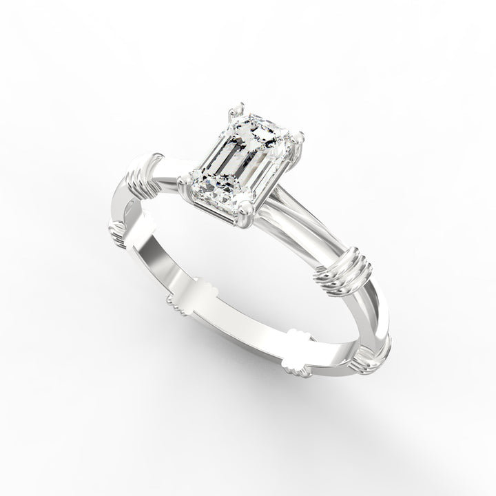 Emerald Cut Diamond Proposal Ring