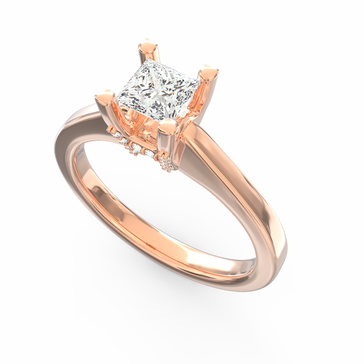 Captured Dreams Princess Cut Solitaire Engagement Ring