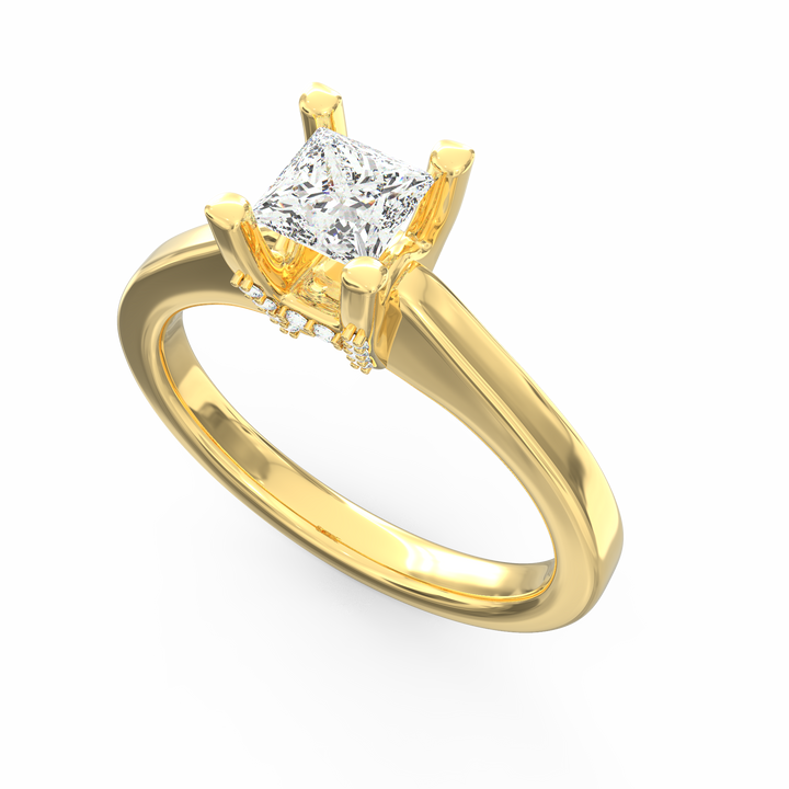 Captured Dreams Princess Cut Solitaire Engagement Ring