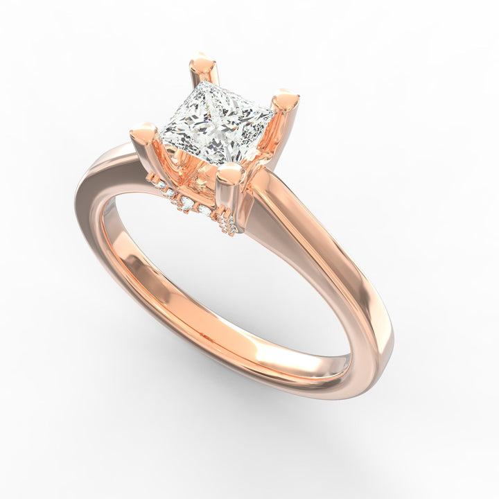 Captured Dreams Princess Cut Solitaire Engagement Ring