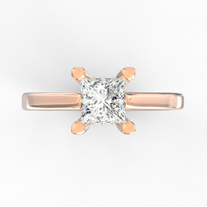 Captured Dreams Princess Cut Solitaire Engagement Ring