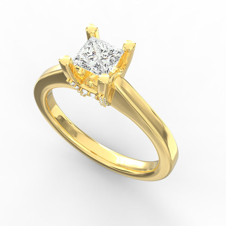 Captured Dreams Princess Cut Solitaire Engagement Ring