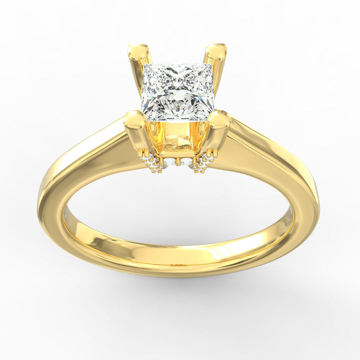 Captured Dreams Princess Cut Solitaire Engagement Ring