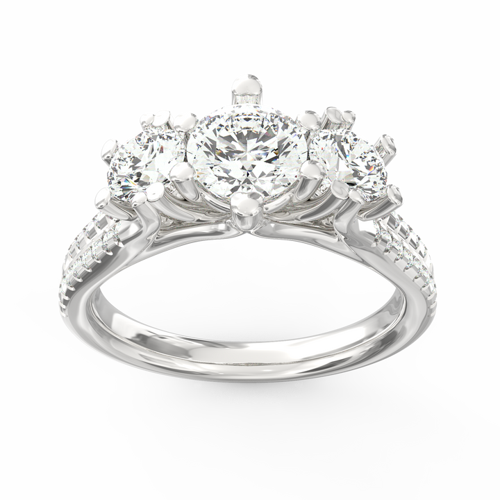 Trilogy Sparkle Three Stone Diamond Ring