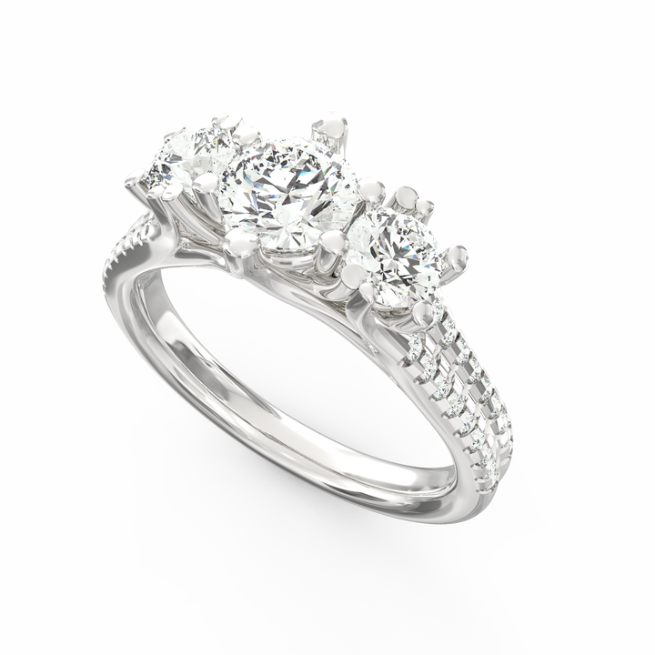 Trilogy Sparkle Three Stone Diamond Ring