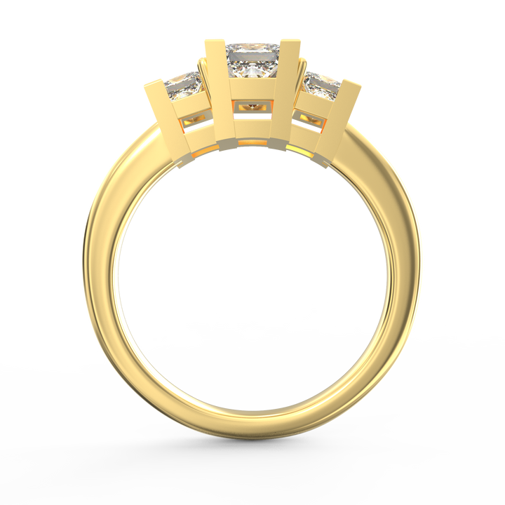 Journey of Forever Three Stone Princess Cut Diamond Engagement Ring