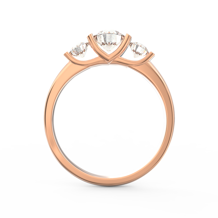 Triumph of Togetherness Three Diamond Engagement Ring