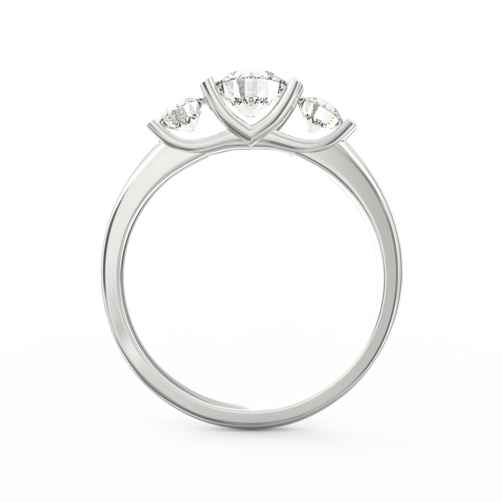 Triumph of Togetherness Three Diamond Engagement Ring