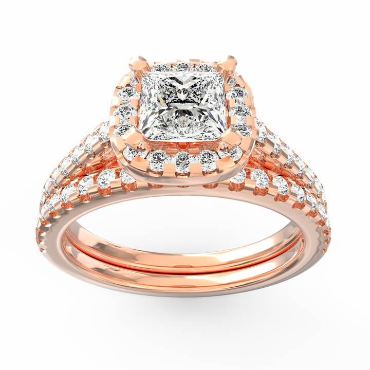 Harmony and Radiance Princess Diamond Engagement Ring