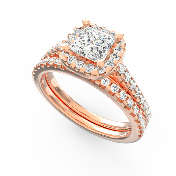Harmony and Radiance Princess Diamond Engagement Ring