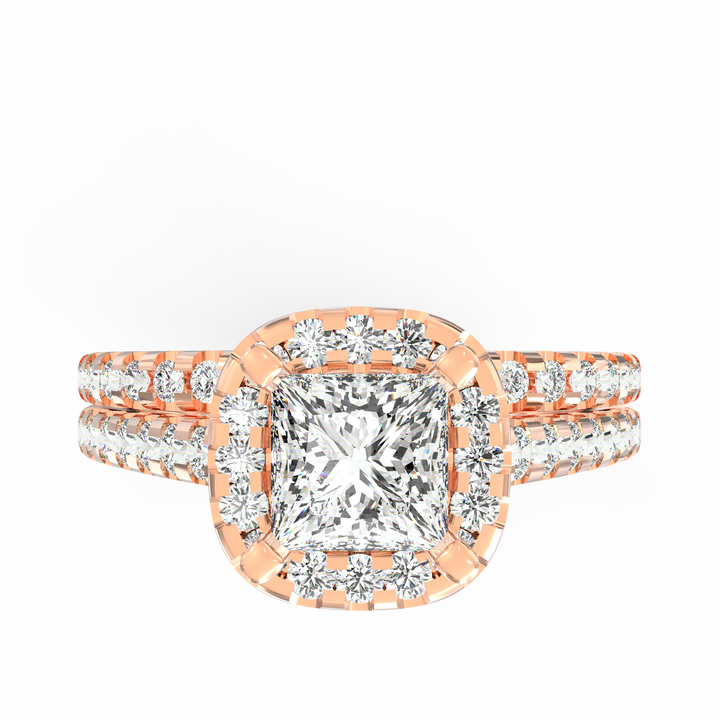 Harmony and Radiance Princess Diamond Engagement Ring