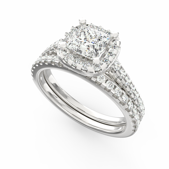 Harmony and Radiance Princess Diamond Engagement Ring