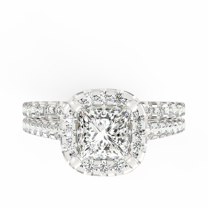 Harmony and Radiance Princess Diamond Engagement Ring