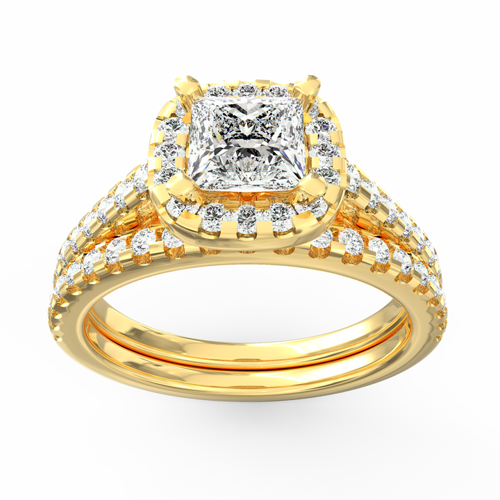 Harmony and Radiance Princess Diamond Engagement Ring