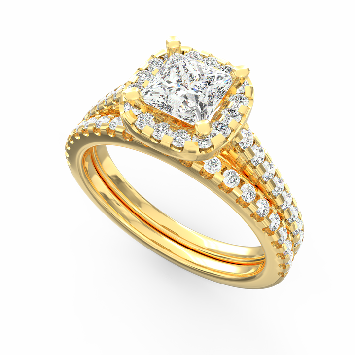 Harmony and Radiance Princess Diamond Engagement Ring