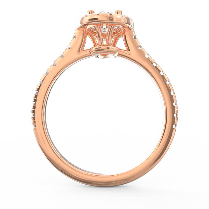 Eternal Sparkle Pear Diamond Halo Engagement Ring