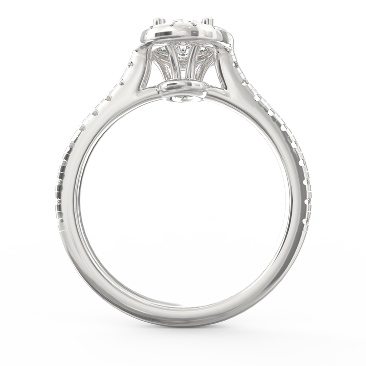 Eternal Sparkle Pear Diamond Halo Engagement Ring