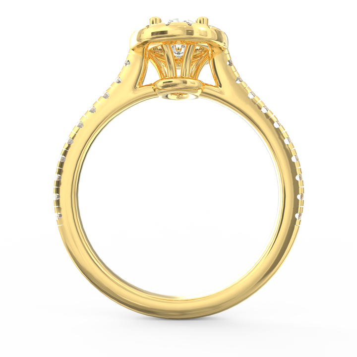 Eternal Sparkle Pear Diamond Halo Engagement Ring