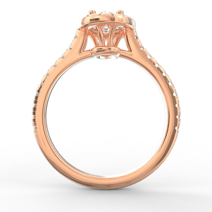 Eternal Sparkle Pear Diamond Halo Engagement Ring