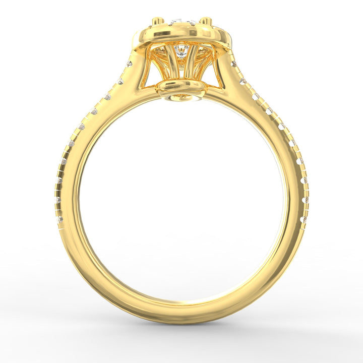 Eternal Sparkle Pear Diamond Halo Engagement Ring