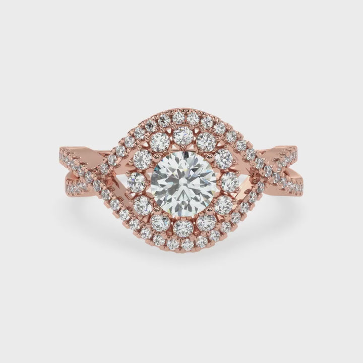 Radiant Crossroads: Solitaire Diamond Ring