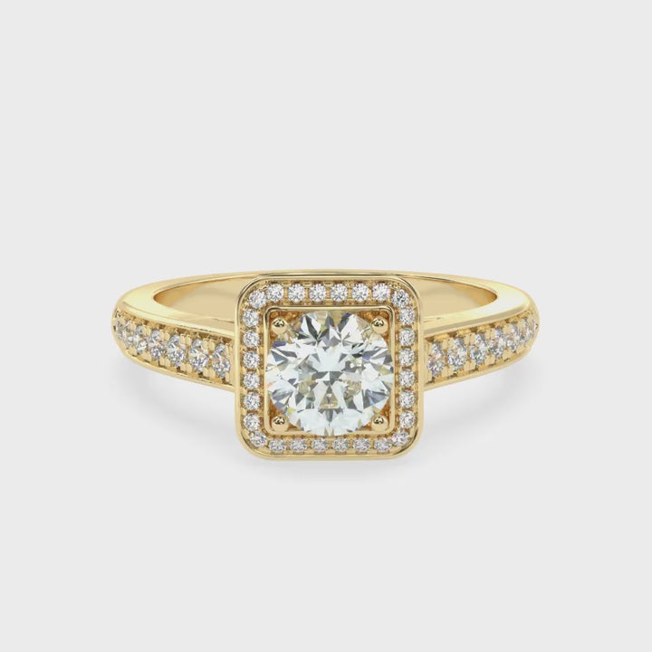 Radiant Symmetry: Diamond Solitaire Ring