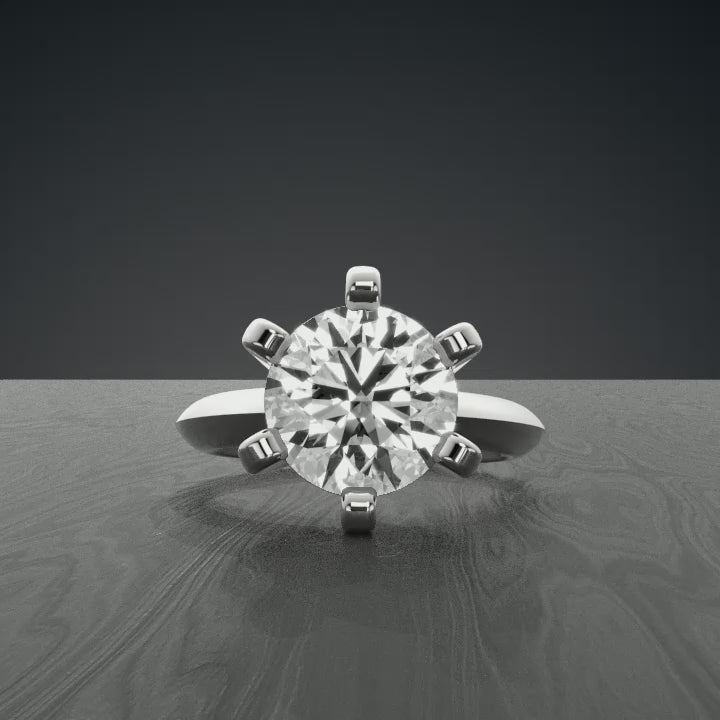 Radiant Embrace Solitaire Diamond Proposal Ring