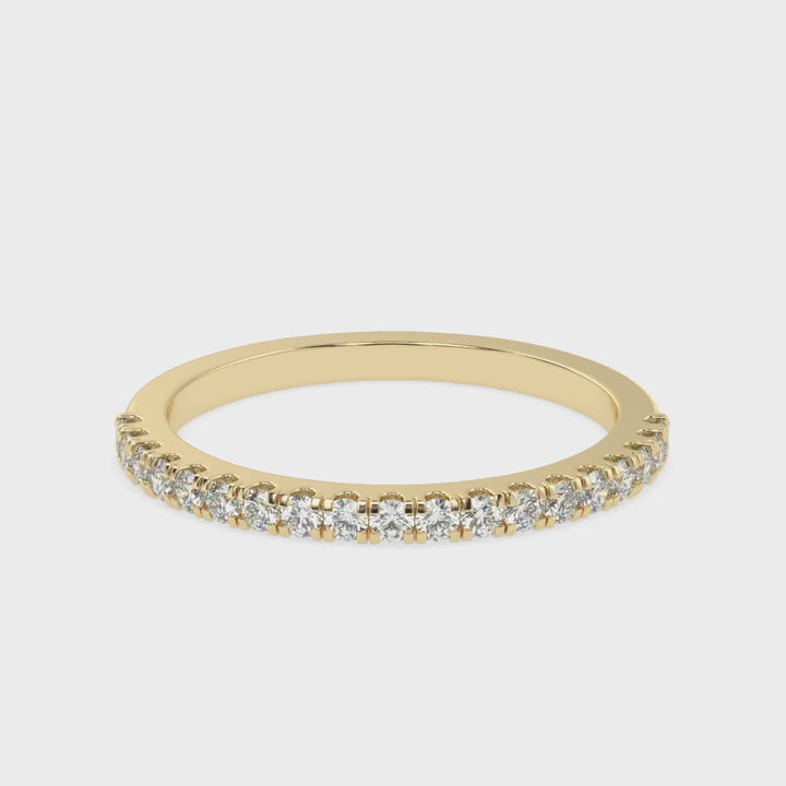 Timeless Beauty - Single Row Diamond Engagement Band Ring