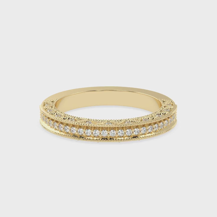 Elegance Revisited - Vintage-Style Diamond Band Ring