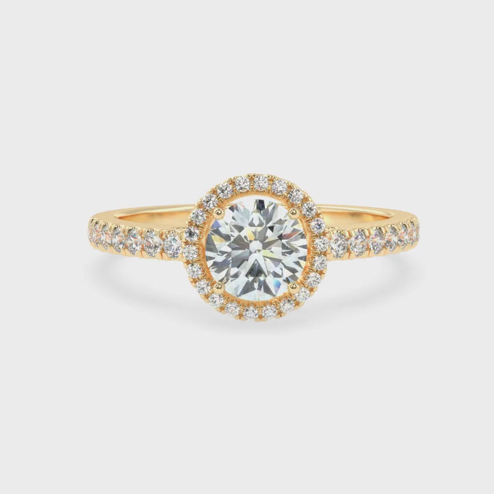 Eternal Brilliance: The Halo and Micro Pave Diamond Solitaire Ring