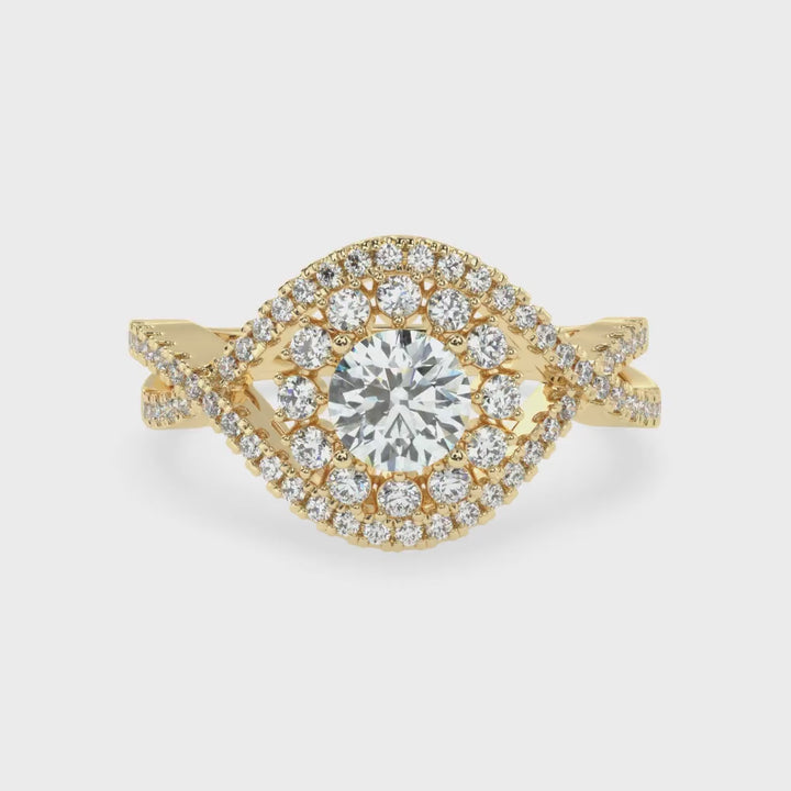 Radiant Crossroads: Solitaire Diamond Ring